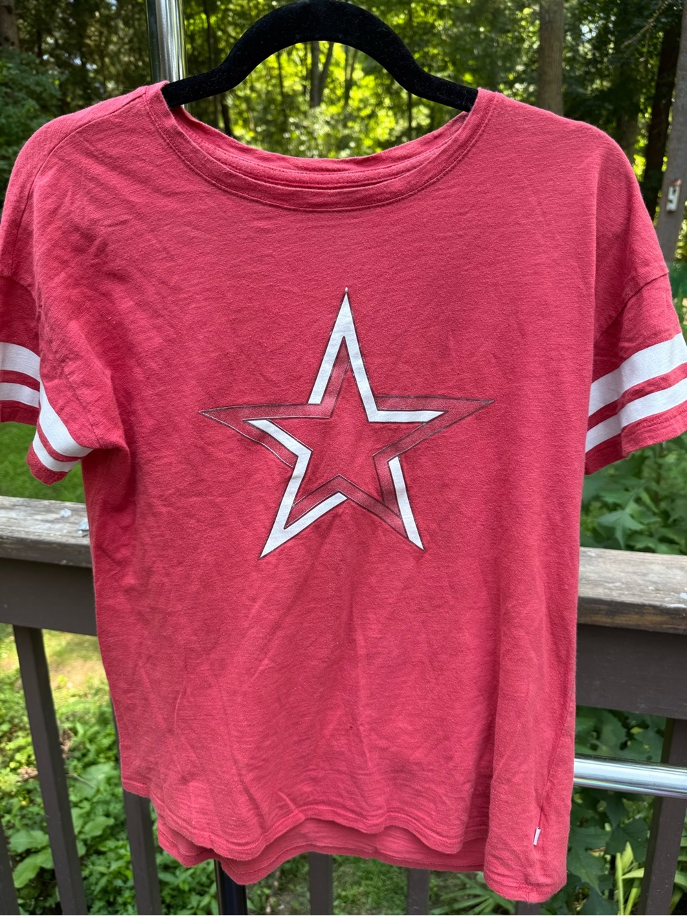 GAP Red Tee with White Star and Sleeve Stripes